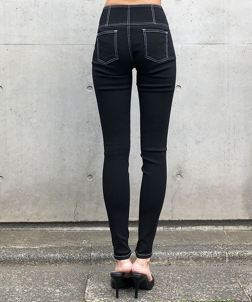 GLAMOROUS JANE（グラマラスジェーン）の「配色ステッチハイウエストスキニーパンツ（その他パンツ・レディース・ブラック/ブラック系・S/M/L）」の13枚目の写真