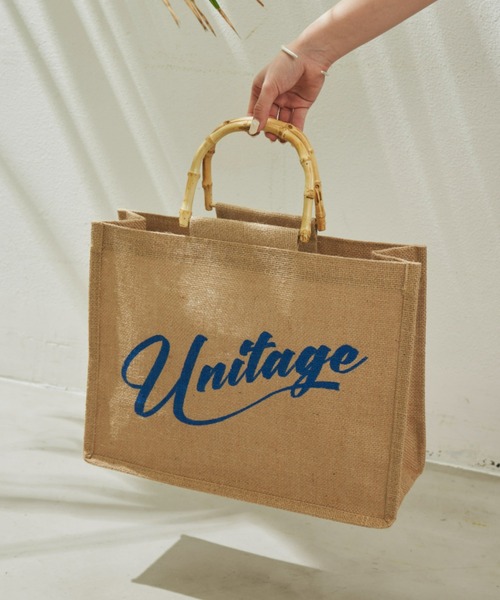 Unitage(ユニテージ)の「バンブーハンドルジュートバッグ(ハンドバッグ・レディース・ベージュ・FREE)」の11枚目の写真