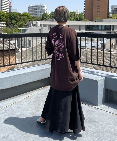 PAGEBOY（ページボーイ）の「モノクロアートT（Tシャツ/カットソー・レディース・チョコ/オフホワイト/ブラック・FREE）」の11枚目の写真