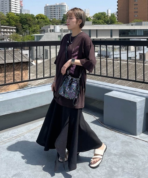 PAGEBOY（ページボーイ）の「モノクロアートT（Tシャツ/カットソー・レディース・チョコ/オフホワイト/ブラック・FREE）」の18枚目の写真