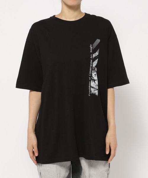 PAGEBOY（ページボーイ）の「モノクロアートT（Tシャツ/カットソー・レディース・チョコ/オフホワイト/ブラック・FREE）」の9枚目の写真