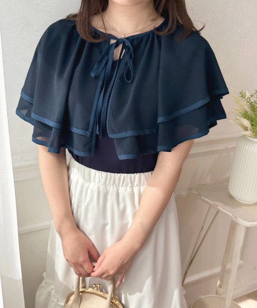 apres jour(アプレジュール)の「ケープ襟+トップスSET 【ZOZOTOWN限定アイテム】(Tシャツ/カットソー・レディース・オフホワイト/ネイビー/ピンクベージュ・フリー/X-LARGE)」の15枚目の写真