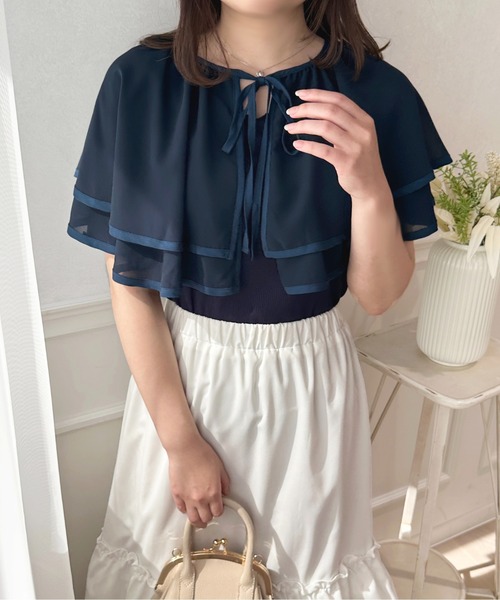 apres jour(アプレジュール)の「ケープ襟+トップスSET 【ZOZOTOWN限定アイテム】(Tシャツ/カットソー・レディース・オフホワイト/ネイビー/ピンクベージュ・フリー/X-LARGE)」の16枚目の写真