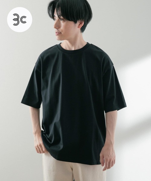 ITEMS URBANRESEARCH(アイテムズ アーバンリサーチ)の「USAコットン オーバーサイズTシャツ(Tシャツ/カットソー・メンズ・ブラック/グリーン/イエロー/オフホワイト/ブルー・LARGE/MEDIUM)」の3枚目の写真