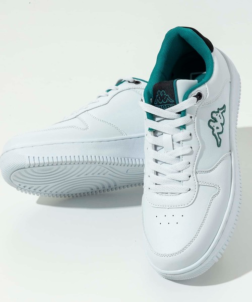 Kappa（カッパ）の「Kappa(カッパ)LOGO MASERTA/スニーカー/ロゴ/フラット/ローカット（スニーカー・メンズ・ブラック/ホワイト×イエロー/ホワイト×グリーン・23/24/25/26/27/28）」の9枚目の写真