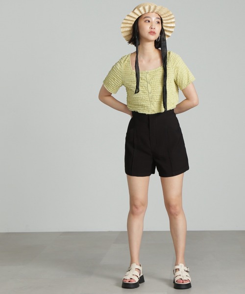 FREE'S MART（フリーズマート）の「◆ウェーブカンカン帽（ハット・レディース・ベージュ・ﾌﾘ-）」の4枚目の写真