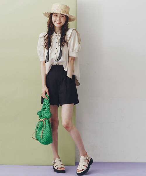 FREE'S MART（フリーズマート）の「◆ウェーブカンカン帽（ハット・レディース・ベージュ・ﾌﾘ-）」の10枚目の写真