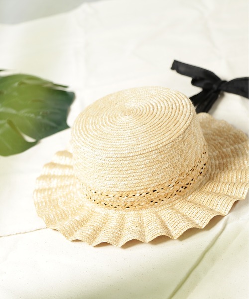 FREE'S MART（フリーズマート）の「◆ウェーブカンカン帽（ハット・レディース・ベージュ・ﾌﾘ-）」の19枚目の写真