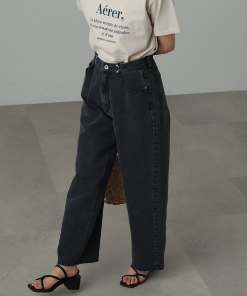 FREE'S MART（フリーズマート）の「◆2Wayホックルーズデニムパンツ（デニムパンツ・レディース・ケミカルウォッシュ/ブルー/ブラック系その他・SMALL/MEDIUM）」の15枚目の写真