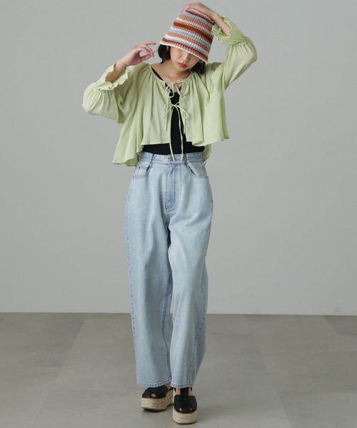 FREE'S MART（フリーズマート）の「◆2Wayホックルーズデニムパンツ（デニムパンツ・レディース・ケミカルウォッシュ/ブルー/ブラック系その他・SMALL/MEDIUM）」の16枚目の写真