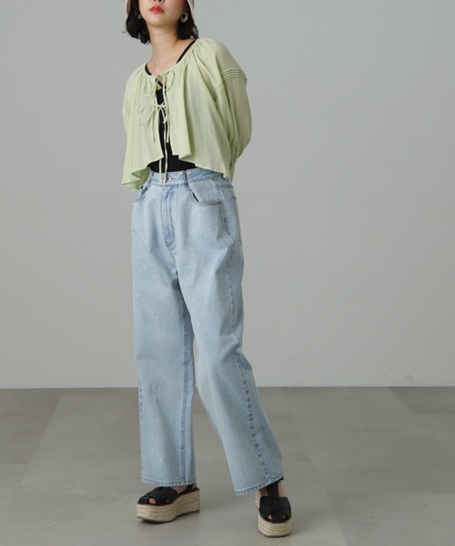 FREE'S MART（フリーズマート）の「◆2Wayホックルーズデニムパンツ（デニムパンツ・レディース・ケミカルウォッシュ/ブルー/ブラック系その他・SMALL/MEDIUM）」の19枚目の写真