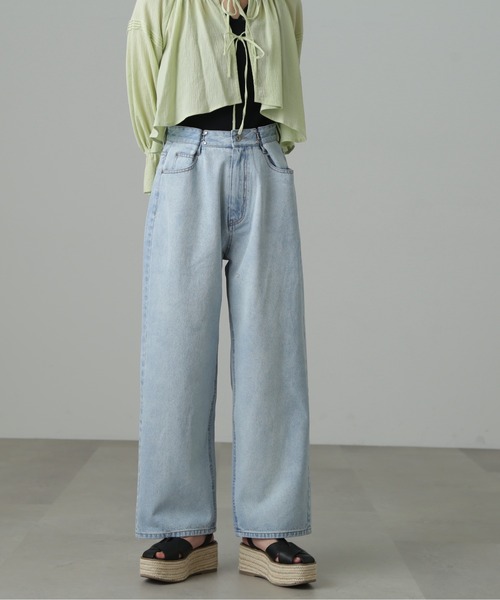 FREE'S MART（フリーズマート）の「◆2Wayホックルーズデニムパンツ（デニムパンツ・レディース・ケミカルウォッシュ/ブルー/ブラック系その他・SMALL/MEDIUM）」の21枚目の写真