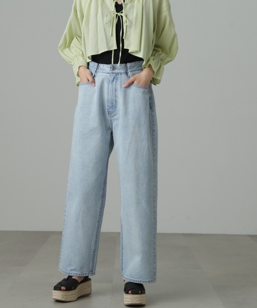 FREE'S MART（フリーズマート）の「◆2Wayホックルーズデニムパンツ（デニムパンツ・レディース・ケミカルウォッシュ/ブルー/ブラック系その他・SMALL/MEDIUM）」の20枚目の写真