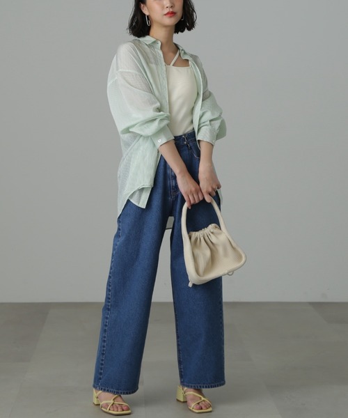 FREE'S MART（フリーズマート）の「◆2Wayホックルーズデニムパンツ（デニムパンツ・レディース・ケミカルウォッシュ/ブルー/ブラック系その他・SMALL/MEDIUM）」の6枚目の写真