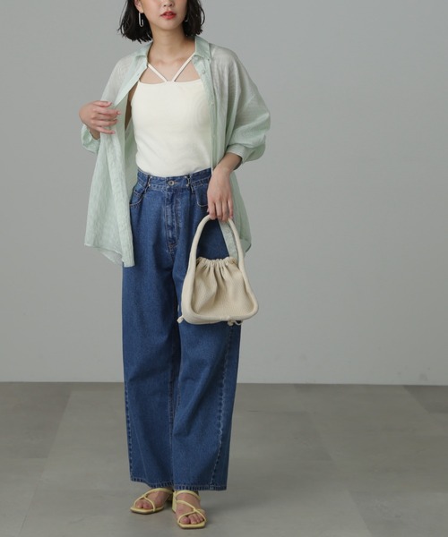 FREE'S MART（フリーズマート）の「◆2Wayホックルーズデニムパンツ（デニムパンツ・レディース・ケミカルウォッシュ/ブルー/ブラック系その他・SMALL/MEDIUM）」の8枚目の写真