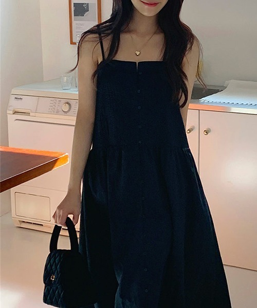 FREE STYLISTS(フリー スタイリスト)の「YUGA_YGMC ティアード キャミソールワンピース(ワンピース・レディース・ブラック/ホワイト・S/L/XL/M)」の7枚目の写真