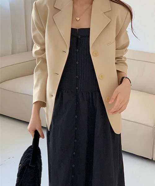 FREE STYLISTS(フリー スタイリスト)の「YUGA_YGMC ティアード キャミソールワンピース(ワンピース・レディース・ブラック/ホワイト・S/L/XL/M)」の6枚目の写真