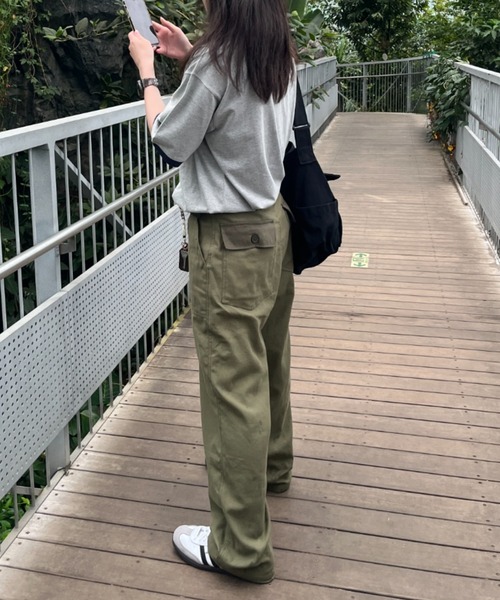 BROKEN BASE（ブロークンベース）の「ミリタリーベイカーパンツ（カーゴパンツ・メンズ・アイボリー/カーキ/ネイビー・MEDIUM/LARGE）」の14枚目の写真