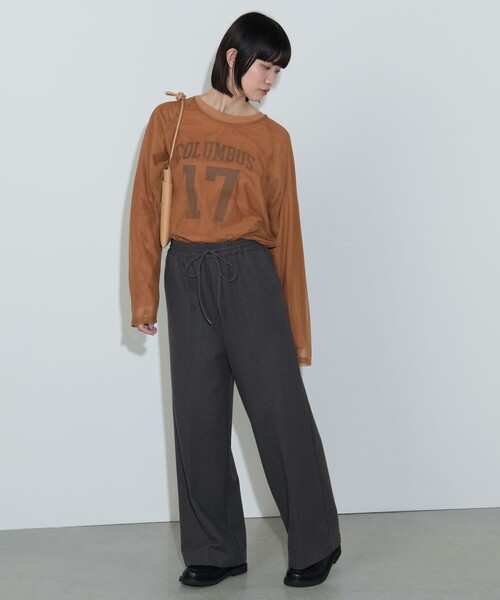 BEAMS HEART(ビームスハート)の「ジャージー ワイドパンツ(その他パンツ・レディース・ブルー系その他/ブラック/カーキ/チャコールグレー・SMALL/MEDIUM)」の5枚目の写真