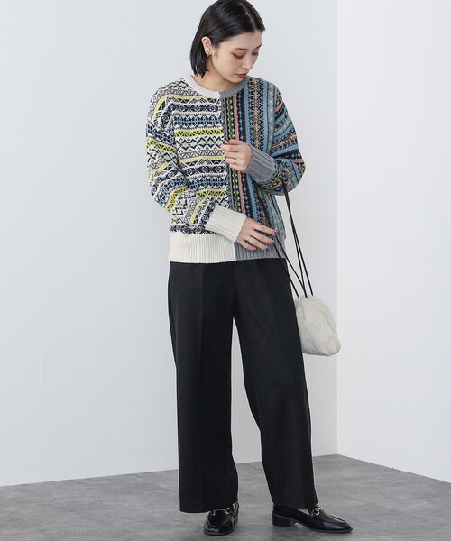 BEAMS HEART(ビームスハート)の「ジャージー ワイドパンツ(その他パンツ・レディース・ブルー系その他/ブラック/カーキ/チャコールグレー・SMALL/MEDIUM)」の9枚目の写真