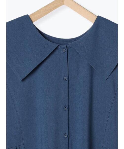 Samansa Mos2(サマンサ モスモス)の「◎ビッグ襟前後着ノースリワンピース(ワンピース・レディース・ブルー/ベージュ/ブラック・F)」の17枚目の写真