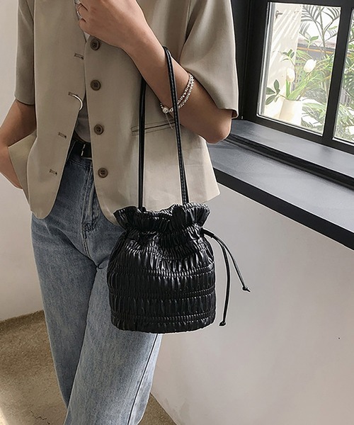 LOPASS（ロパス）の「巾着ショルダーバッグ（ショルダーバッグ・レディース・ピンク/シルバー/ベージュ/ブラック/アイボリー・FREE）」の12枚目の写真