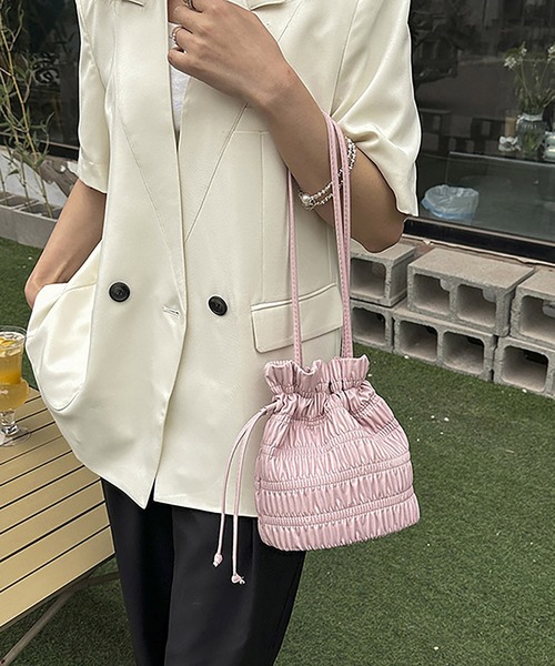 LOPASS（ロパス）の「巾着ショルダーバッグ（ショルダーバッグ・レディース・ピンク/シルバー/ベージュ/ブラック/アイボリー・FREE）」の13枚目の写真