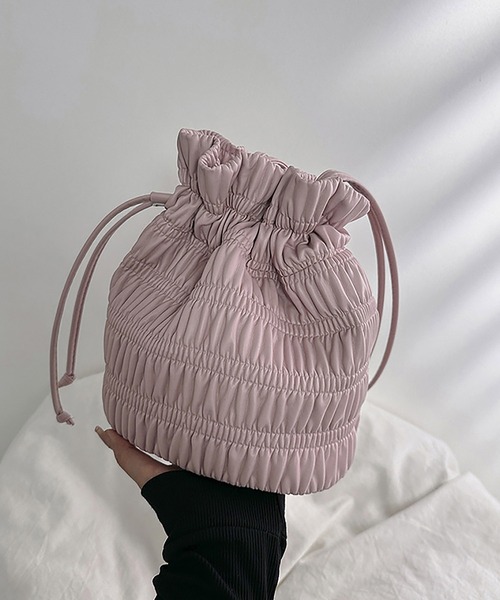 LOPASS（ロパス）の「巾着ショルダーバッグ（ショルダーバッグ・レディース・ピンク/シルバー/ベージュ/ブラック/アイボリー・FREE）」の18枚目の写真