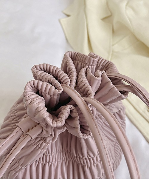 LOPASS（ロパス）の「巾着ショルダーバッグ（ショルダーバッグ・レディース・ピンク/シルバー/ベージュ/ブラック/アイボリー・FREE）」の11枚目の写真