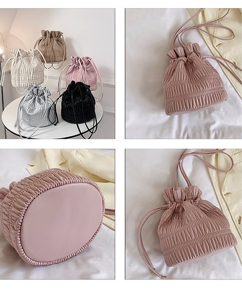 LOPASS（ロパス）の「巾着ショルダーバッグ（ショルダーバッグ・レディース・ピンク/シルバー/ベージュ/ブラック/アイボリー・FREE）」の8枚目の写真