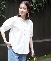 N.（N. Natural Beauty Basic） | ◆スキッパーフリルネックブラウス(シャツ/ブラウス)