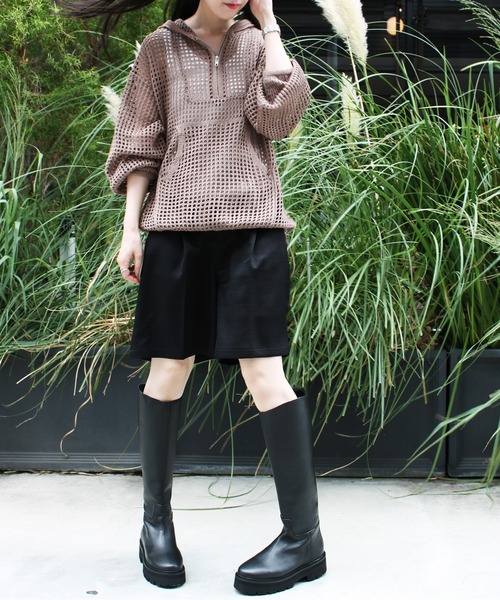 MICHAEL KORS フード付きメッシュニット XS