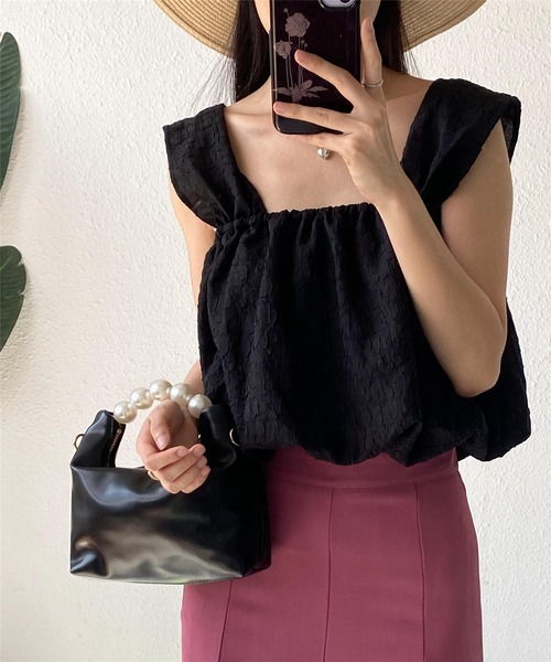 LA VORAGINE(ラ ヴォラジネ)の「パールハンドル ハンドバッグ/クラッチバッグ メッセンジャーバッグ 結婚式 入学式 卒業式 パーティー セレモニー(クラッチバッグ・レディース・ブラック/アイボリー/パープル/ピンク/シルバー/ベージュ・FREE)」の18枚目の写真