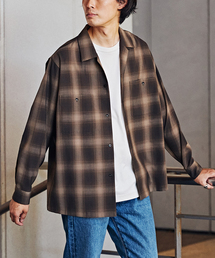 EDIFICE | チェック ポプリン オープンカラーシャツ(シャツ/ブラウス)