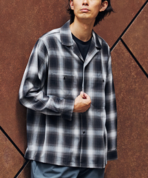 EDIFICE | チェック ポプリン オープンカラーシャツ(シャツ/ブラウス)