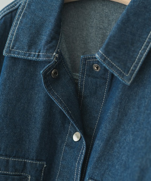 riziere（リジェール）の「デニム配色ステッチジャケット（デニムジャケット・キッズ・インディゴブルー・110/150/120/130/90/100/140）」の17枚目の写真