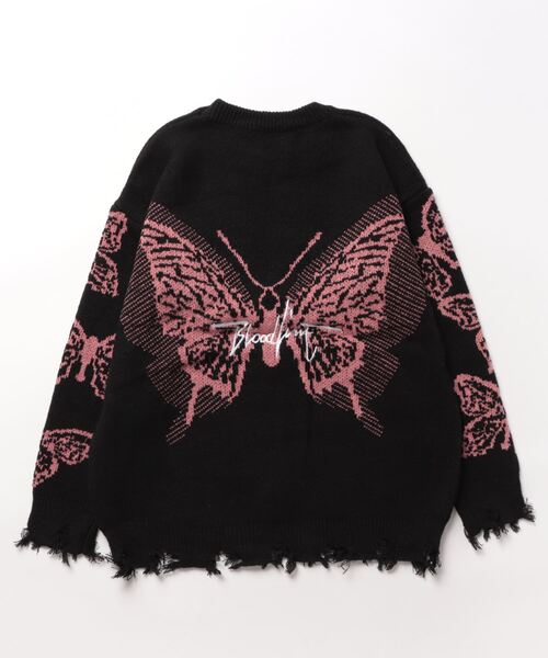 Burner（バーナー）の「【OKUOKU　0909】 ラウンドネックセーター / バタフライ oku-tops-705254527866-40 U（ニット/セーター・メンズ・B/A・L/M/XL）」の3枚目の写真