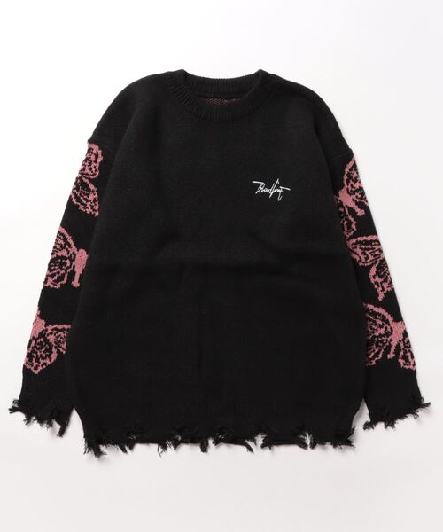 Burner（バーナー）の「【OKUOKU　0909】 ラウンドネックセーター / バタフライ oku-tops-705254527866-40 U（ニット/セーター・メンズ・B/A・L/M/XL）」の6枚目の写真