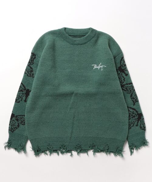 Burner（バーナー）の「【OKUOKU　0909】 ラウンドネックセーター / バタフライ oku-tops-705254527866-40 U（ニット/セーター・メンズ・B/A・L/M/XL）」の5枚目の写真