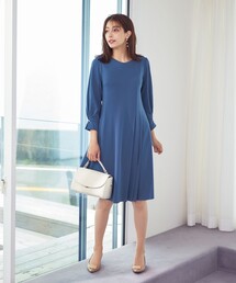 【GOLD LABEL・洗える】アシメプリーツポンチワンピース