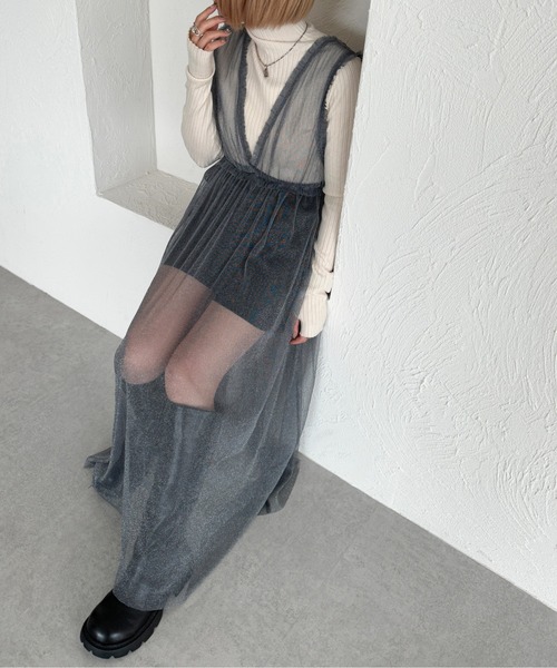 apres jour mignon（アプレジュールミニョン）の「アソートチュール/レースワンピース【ZOZOTOWN限定アイテム】（ワンピース・レディース・アイボリー/ブラック/チャコールグレー/グレー/ブラック系その他/ブラック系その他2・フリー/X-LARGE）」の10枚目の写真