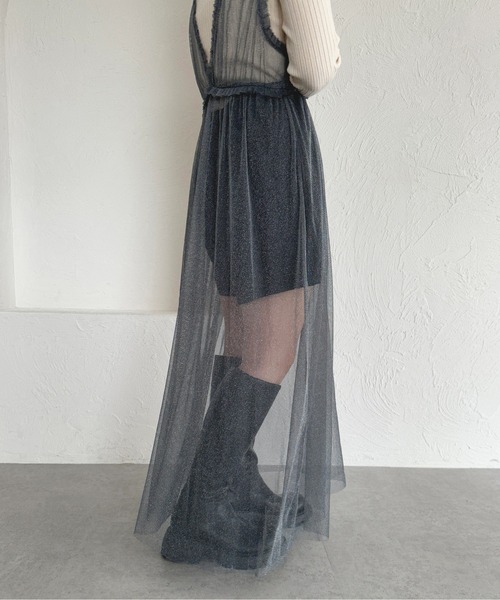 apres jour mignon（アプレジュールミニョン）の「アソートチュール/レースワンピース【ZOZOTOWN限定アイテム】（ワンピース・レディース・アイボリー/ブラック/チャコールグレー/グレー/ブラック系その他/ブラック系その他2・フリー/X-LARGE）」の9枚目の写真