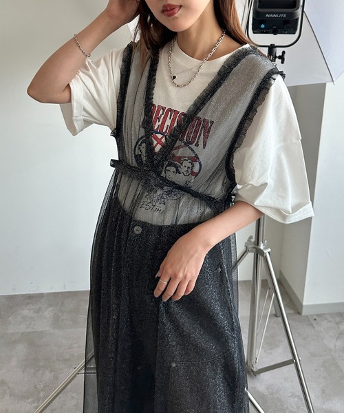 apres jour mignon（アプレジュールミニョン）の「アソートチュール/レースワンピース【ZOZOTOWN限定アイテム】（ワンピース・レディース・アイボリー/ブラック/チャコールグレー/グレー/ブラック系その他/ブラック系その他2・フリー/X-LARGE）」の15枚目の写真