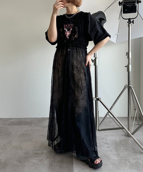 ☘️25新作 ♡ Aje アジュ 黒ミニワンピース 新品♡　024 アディアム Suzu Dress 43525 ワンピース 0 ブラック