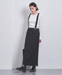 ［美品］THE RERACS ペンシルスカート サスペンダー グレー 36 THE RERACS CSY KERSEY SUSPENDER PENCIL SKIRT - Altamira