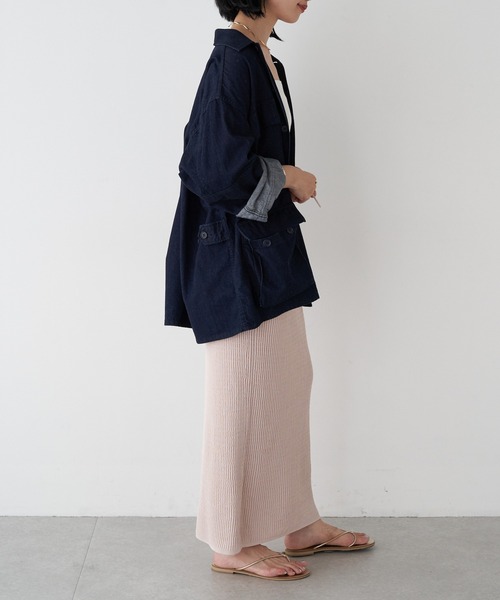 SHENERY（シーナリー）の「ワッフル編みタイトニットスカート（スカート・レディース・ブラック/ホワイト系その他/ブルー・FREE）」の18枚目の写真