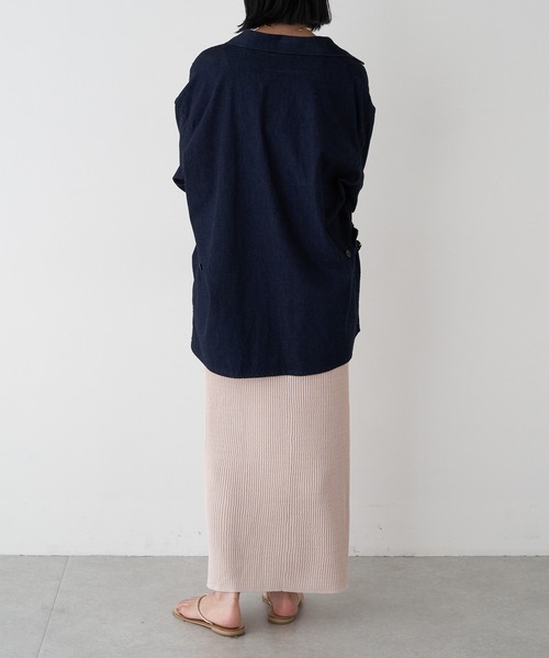 SHENERY（シーナリー）の「ワッフル編みタイトニットスカート（スカート・レディース・ブラック/ホワイト系その他/ブルー・FREE）」の21枚目の写真