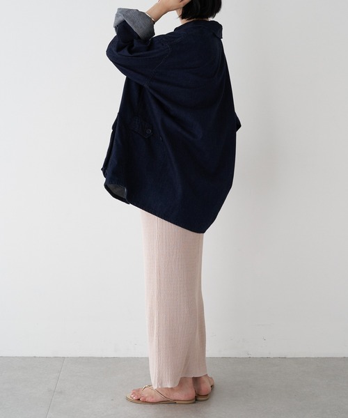 SHENERY（シーナリー）の「ワッフル編みタイトニットスカート（スカート・レディース・ブラック/ホワイト系その他/ブルー・FREE）」の22枚目の写真