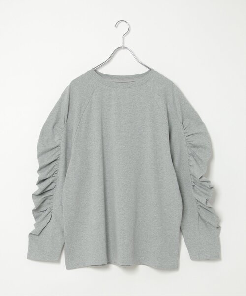 VENCEEXCHANGE（ヴァンスエクスチェンジ）の「天竺袖ギャザーラグランT（Tシャツ/カットソー・レディース・ブルー/グレー/ブラック/オフホワイト・FREE）」の19枚目の写真