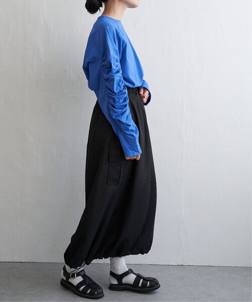 VENCEEXCHANGE（ヴァンスエクスチェンジ）の「天竺袖ギャザーラグランT（Tシャツ/カットソー・レディース・ブルー/グレー/ブラック/オフホワイト・FREE）」の10枚目の写真